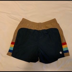 Boast tennis shorts, M, tan / navy